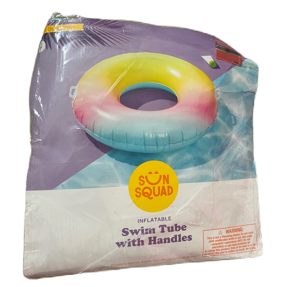 Sun Squad-Inflatable Swim Tube With Handles